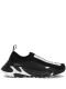 Fast black stretch jersey trainers with logo
