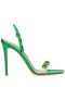 Green sandals Ribbon Candy with crystals
