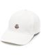 White baseball cap with logo application