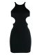 Black beach mini dress with cut-out detail