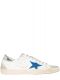 White Superstar Sneakers with blue contrasting detail