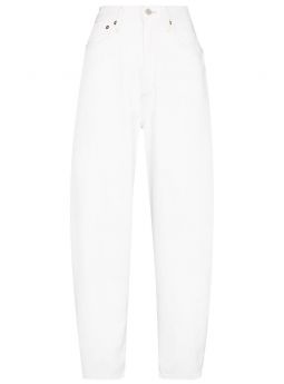 White high-waisted Balloon jeans