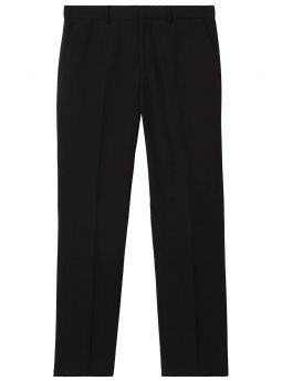 Black tailored wool trousers