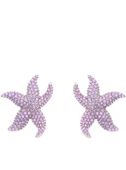 Astra earrings with purple crystals