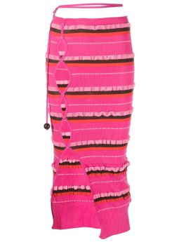 Multicoloured La jupe maille Concha striped midi skirt