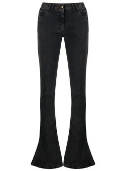Black flared mid-rise Jeans