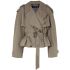 Belted-waist cotton trench coat