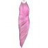 Pink metallic asymmetrical Dress