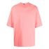 Pink oversized T-shirt with logo print on the back