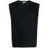 Black sleeveless T-shirt