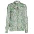 Blusa in georgette di seta floreale verde