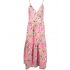 Africana print pink maxi Dress