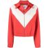 Colour-block red track Jacket