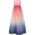 Multicolored Dawn ombré strapless maxi Dress