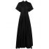 Black short sleeved maxi Dress