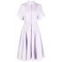 Lilac flared Chemisier Dress