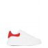 White Oversize Sneakers with red contrasting detail