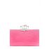 Jewelled flat Pouch in neon pink