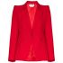 Red notched-lapel single-breasted blazer