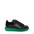 Black Oversize Sneakers with green sole