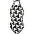 Black and white geometric print Swimsuit