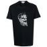 Skull print black T-shirt