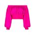 Fuchsia off-shoulder cropped Blouse