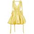 Yellow open back mini Dress