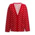 All-over logo red Cardigan