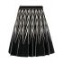 Black zig-zag pleated mini skirt