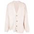 White patchwork-knit cardigan