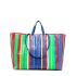 Barbes East-West multicolored striped shopper bag