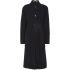 Black wool tartan pattern reversible coat
