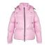 Short shiny pink down jacket