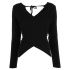 2 Moncler 1952 black asymmetric-hem sweater