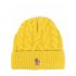 Yellow Wool Cable-Knit Beanie