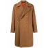 Brown double-breasted wool coat