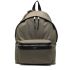 Green City backpack in nylon canvas and leather