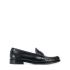 Black Le Loafer monogram penny slippers in smooth leather