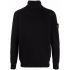 Black logo-patch high-neck sweater