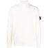 White logo-patch high-neck sweater
