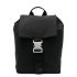 Black backpack with metal buckle closure