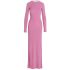 Pink long dress with cut-out and black inserts