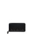 Black small wallet with perforated logo