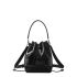 Le Seau black patent leather bag with shoulder strap