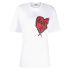 White short-sleeved T-shirt Carved Love