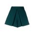 High-waisted green tailored shorts