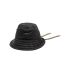 Cappello nero bucket con coulisse colorata