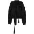 Black hooded bomber jacket
