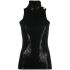 Black sleeveless high neck top with sequins